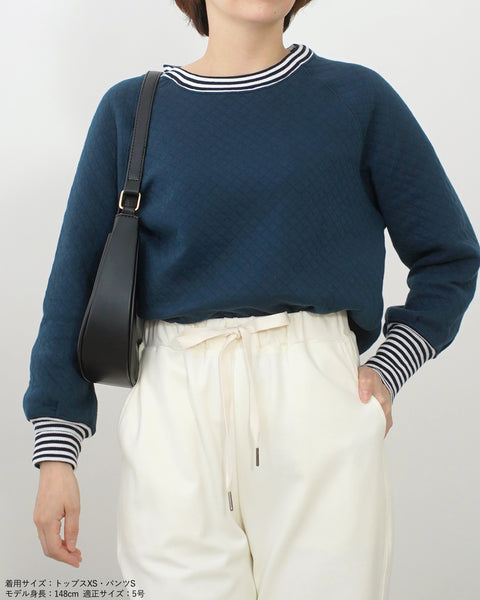 画像をギャラリービューアに読み込む, ストライプリブスウェット【555】