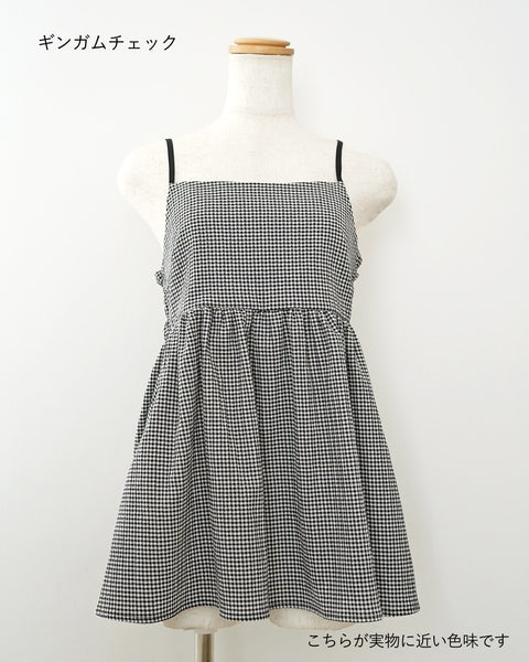 画像をギャラリービューアに読み込む, ギンガムキャミソールビスチェ【640】