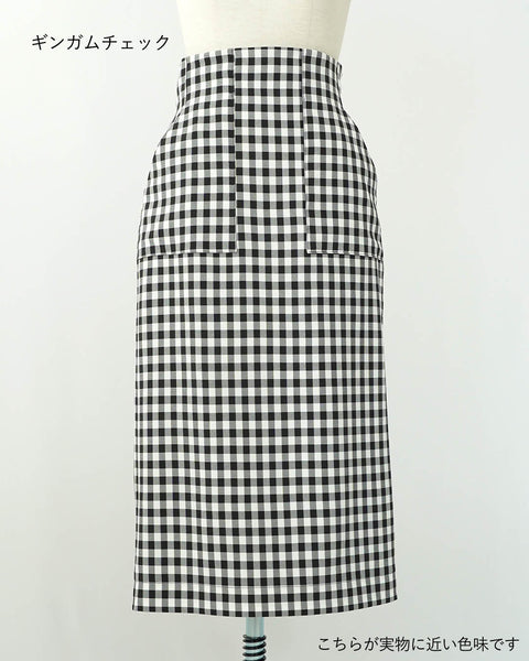 画像をギャラリービューアに読み込む, ギンガムIラインスカート【658】