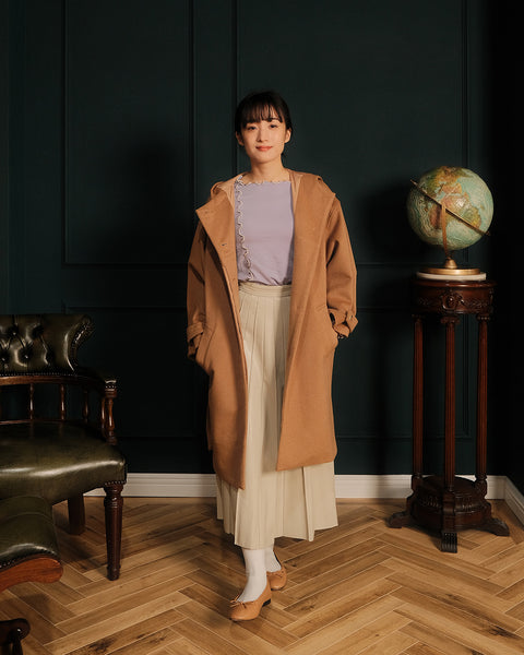 画像をギャラリービューアに読み込む, リラックスフードウールコート(Japan Fabric)【559】