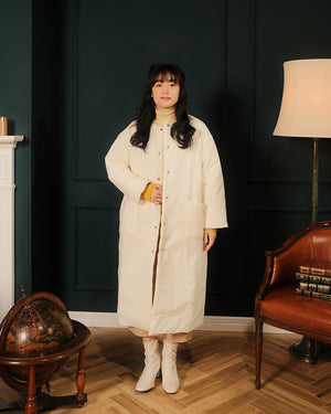 マフラー付きリバーシブル中綿コート【562】