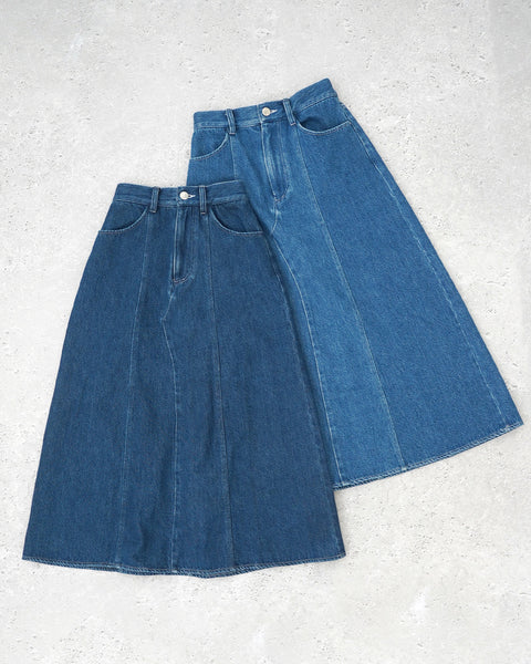 画像をギャラリービューアに読み込む, 低身長スカート/小柄スカート/低身長スカート/お直しいらず/低身長用/小柄用/低身長用ボトム/デニムスカート/小柄デニムスカート/低身長デニムスカート