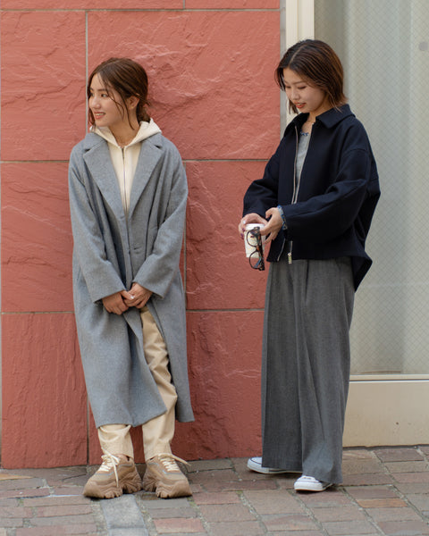 画像をギャラリービューアに読み込む, ウールストレートパンツ(Japan Fabric)【557】