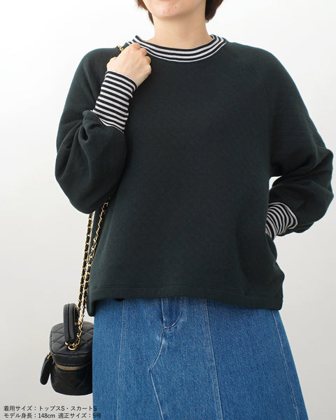 画像をギャラリービューアに読み込む, ストライプリブスウェット【555】