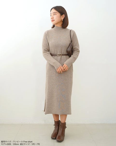 画像をギャラリービューアに読み込む, 低身長ワンピース/低身長用/小柄ワンピース/小柄用/147㎝/SSサイス/XSサイズ/ワンピース/低身長用ニットワンピース/お直し不要ワンピース/ニットワンピース