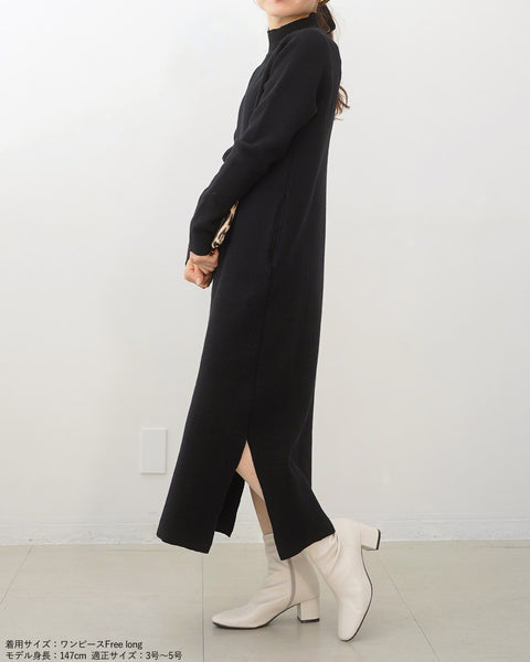 画像をギャラリービューアに読み込む, 低身長ワンピース/低身長用/小柄ワンピース/小柄用/147㎝/SSサイス/XSサイズ/ワンピース/低身長用ニットワンピース/お直し不要ワンピース/ニットワンピース