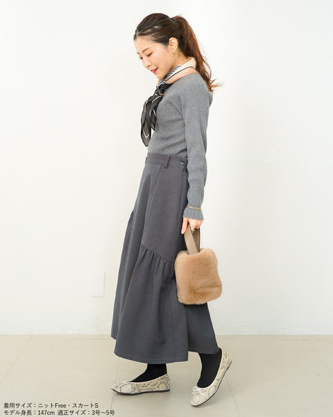 画像をギャラリービューアに読み込む, アシンメトリーギャザースカート【589】