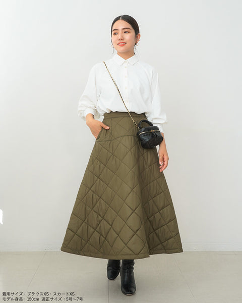 画像をギャラリービューアに読み込む, キルティングフレアスカート【569】