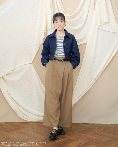 画像をギャラリービューアに読み込む, 低身長ジャケット/小柄ジャケット/低身長アウター/お直しいらず/低身長用/小柄用/低身長用羽織/デニム/小柄デニム/低身長デニム/デニムジャケット/小柄デニムジャケット