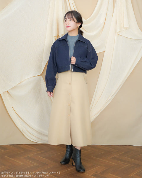 画像をギャラリービューアに読み込む, 低身長ジャケット/小柄ジャケット/低身長アウター/お直しいらず/低身長用/小柄用/低身長用羽織/デニム/小柄デニム/低身長デニム/デニムジャケット/小柄デニムジャケット