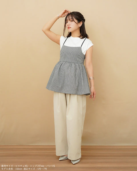 画像をギャラリービューアに読み込む, ギンガムキャミソールビスチェ【640】