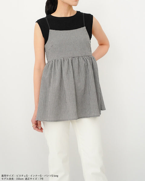 画像をギャラリービューアに読み込む, ギンガムキャミソールビスチェ【640】