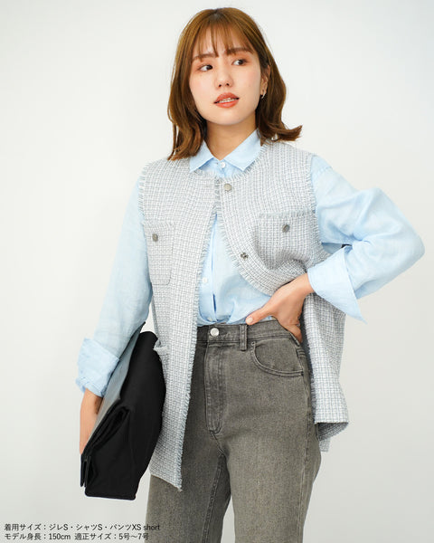 画像をギャラリービューアに読み込む, ツイードジレ【657】