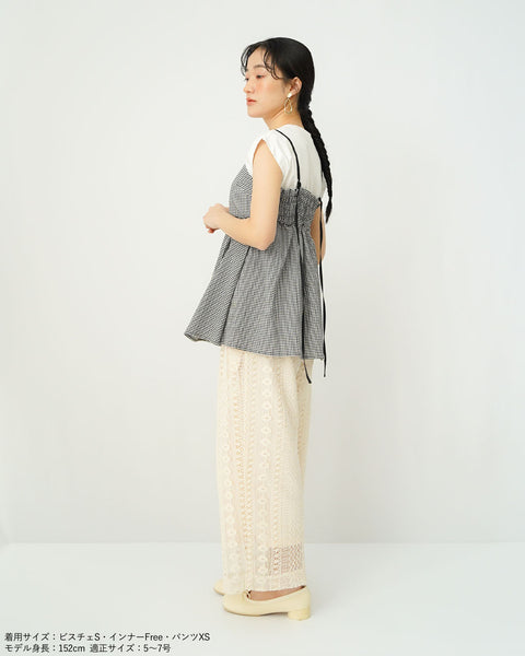 画像をギャラリービューアに読み込む, ギンガムキャミソールビスチェ【640】