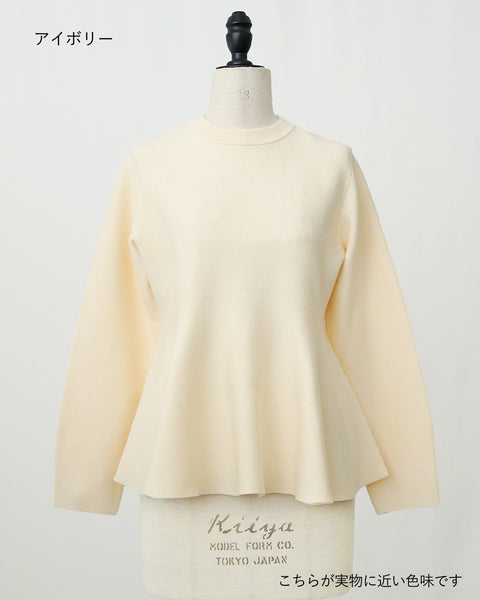 画像をギャラリービューアに読み込む, ペプラムフォルムニット【635】