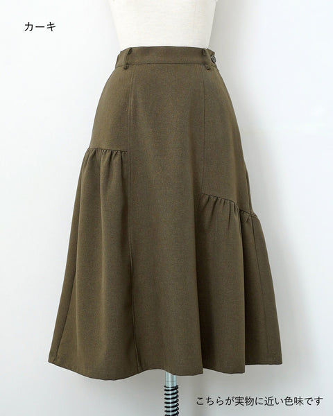 画像をギャラリービューアに読み込む, アシンメトリーギャザースカート【589】