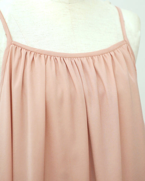 画像をギャラリービューアに読み込む, サテンギャザーキャミワンピース【672】