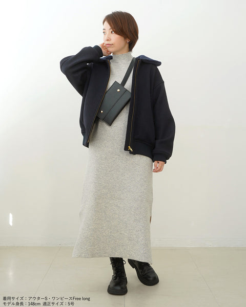 画像をギャラリービューアに読み込む, 2wayニット襟ブルゾン【313】