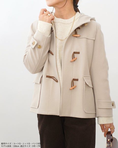 画像をギャラリービューアに読み込む, ウールショートダッフルコート【286】