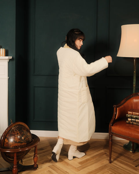 画像をギャラリービューアに読み込む, マフラー付きリバーシブル中綿コート【562】