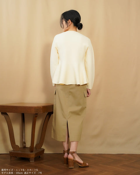 画像をギャラリービューアに読み込む, ペプラムフォルムニット【635】