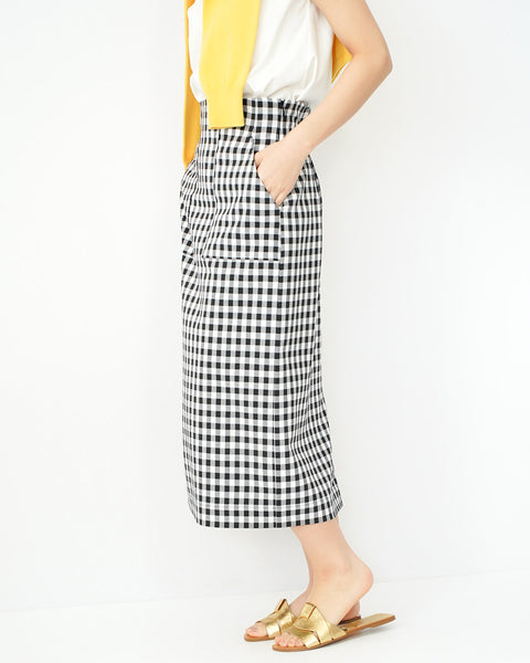 画像をギャラリービューアに読み込む, ギンガムIラインスカート【658】