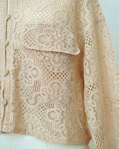 画像をギャラリービューアに読み込む, レースクロップドシャツ【654】