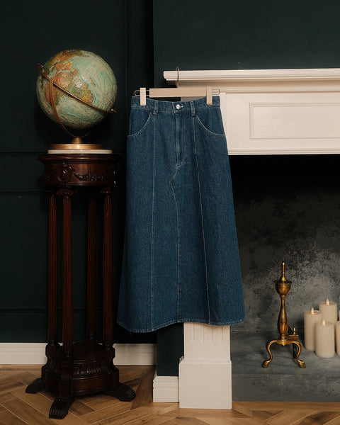 画像をギャラリービューアに読み込む, 低身長スカート/小柄スカート/低身長スカート/お直しいらず/低身長用/小柄用/低身長用ボトム/デニムスカート/小柄デニムスカート/低身長デニムスカート