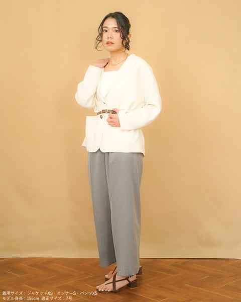 画像をギャラリービューアに読み込む, タックワイドパンツ(セットアップ可能)【622】