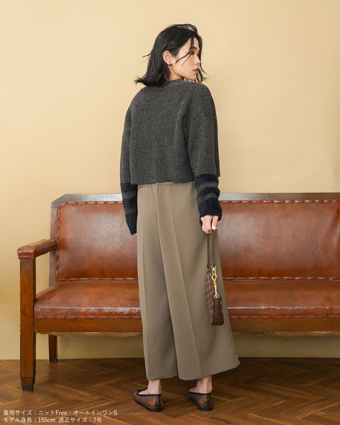 画像をギャラリービューアに読み込む, 袖シャギーVネックカーディガン【618】