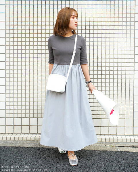 画像をギャラリービューアに読み込む, 低身長ワンピース/低身長用/小柄ワンピース/小柄用/147㎝/SSサイス/XSサイズ/ワンピース/ 小柄ドッキングワンピース/低身長用ドッキングワンピース/ドッキングワンピース