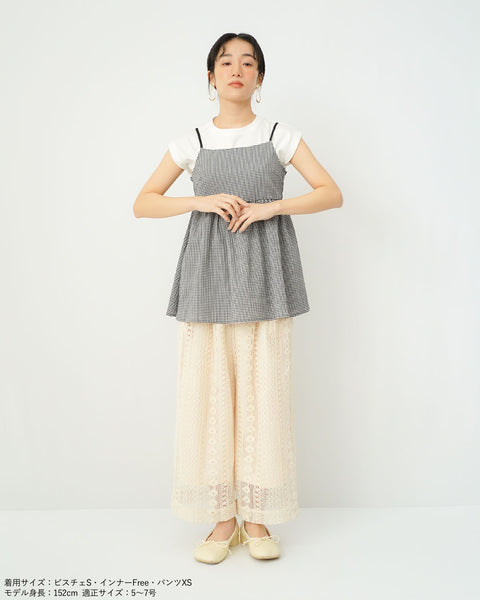 画像をギャラリービューアに読み込む, ギンガムキャミソールビスチェ【640】