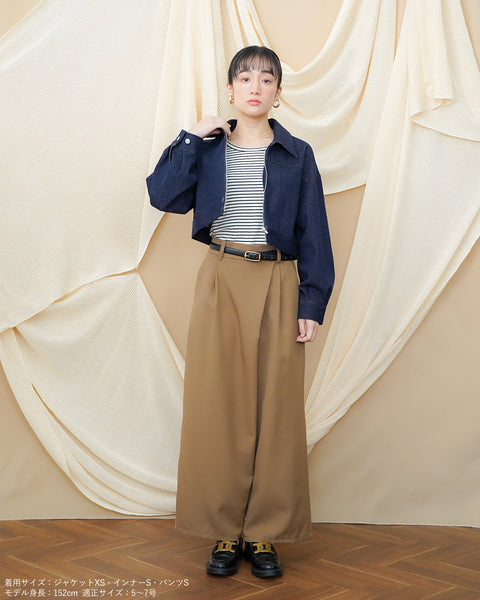 画像をギャラリービューアに読み込む, 低身長ジャケット/小柄ジャケット/低身長アウター/お直しいらず/低身長用/小柄用/低身長用羽織/デニム/小柄デニム/低身長デニム/デニムジャケット/小柄デニムジャケット