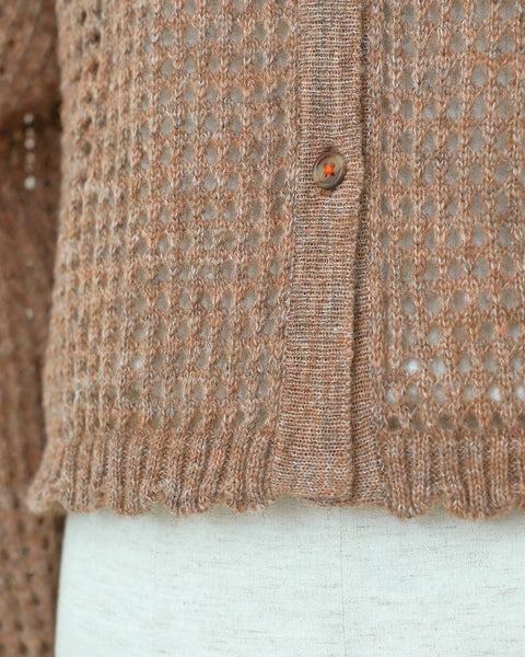 画像をギャラリービューアに読み込む, クロシェットニットカーディガン【556】