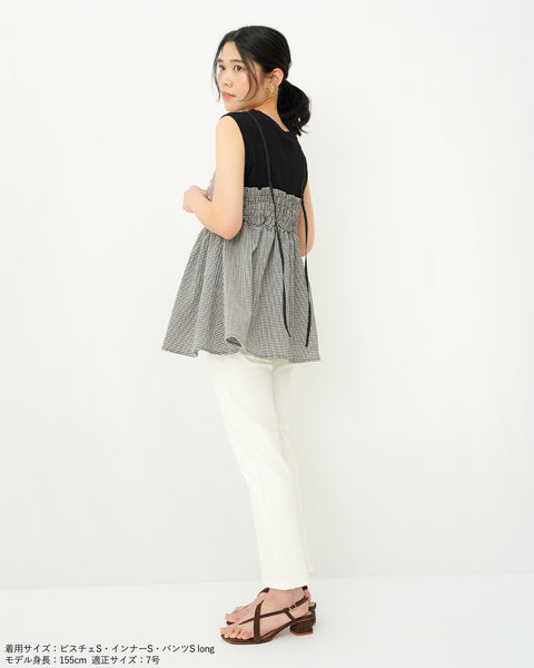 画像をギャラリービューアに読み込む, ギンガムキャミソールビスチェ【640】