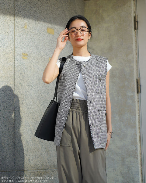 画像をギャラリービューアに読み込む, ツイードジレ【657】