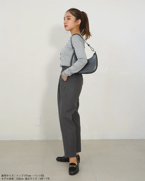 画像をギャラリービューアに読み込む, 美シルエットツイルテーパードパンツ【539】