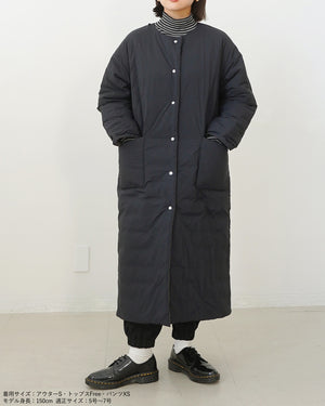 マフラー付きリバーシブル中綿コート【562】
