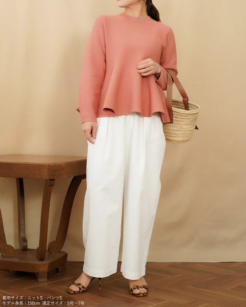 画像をギャラリービューアに読み込む, ペプラムフォルムニット【635】