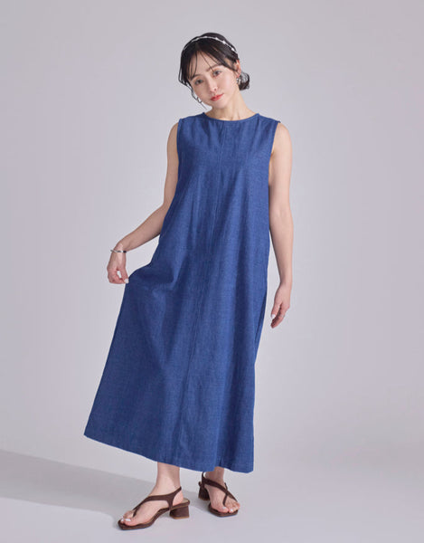 画像をギャラリービューアに読み込む, 低身長ワンピース/低身長用/小柄ワンピース/小柄用/147㎝/SSサイス/XSサイズ/ワンピース/デニムワンピース/デニム/低身長用デニムワンピース/小柄デニムワンピース