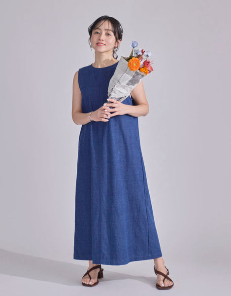 画像をギャラリービューアに読み込む, 低身長ワンピース/低身長用/小柄ワンピース/小柄用/147㎝/SSサイス/XSサイズ/ワンピース/デニムワンピース/デニム/低身長用デニムワンピース/小柄デニムワンピース