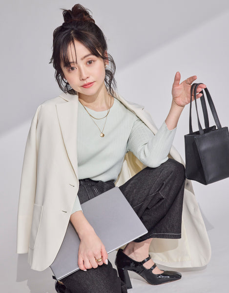 画像をギャラリービューアに読み込む, 低身長用TOPS/トップス/リブニット/小柄ブランド/低身長ブランド/小柄用トップス/ニット/小柄/Sサイズ/SSサイズ/コーディネート/小柄用ニット