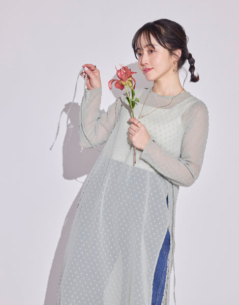 画像をギャラリービューアに読み込む, 小柄/低身長/低身長用/低身長ワンピース/小柄ワンピース/スリットワンピース/シアーワンピース/低身長シアーワンピース/レオヤード/低身長コーデ