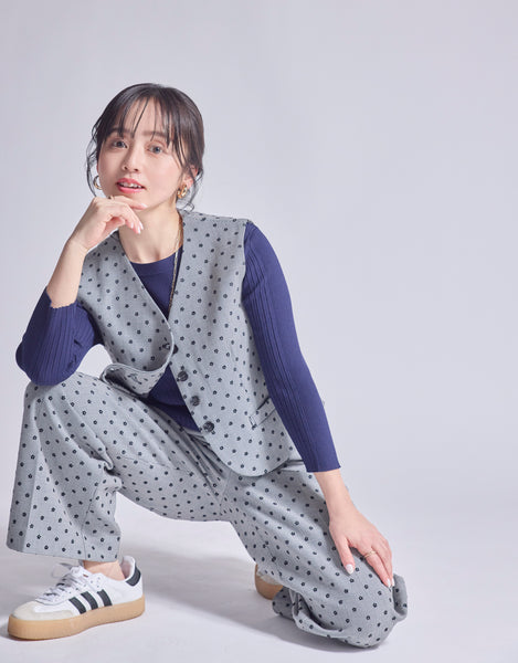 画像をギャラリービューアに読み込む, 低身長用TOPS/トップス/リブニット/小柄ブランド/低身長ブランド/小柄用トップス/ニット/小柄/Sサイズ/SSサイズ/コーディネート/小柄用ニット