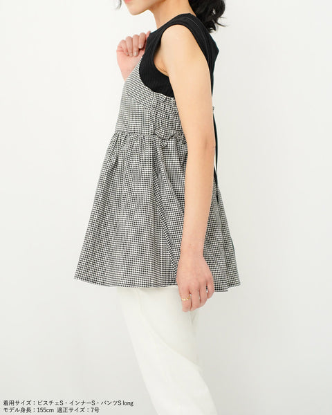 画像をギャラリービューアに読み込む, ギンガムキャミソールビスチェ【640】