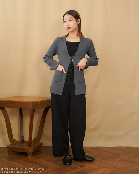 画像をギャラリービューアに読み込む, ラペルカーディガン【643】