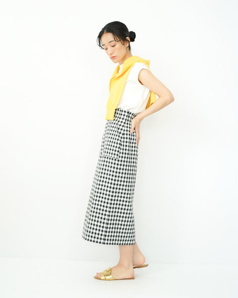 画像をギャラリービューアに読み込む, ギンガムIラインスカート【658】