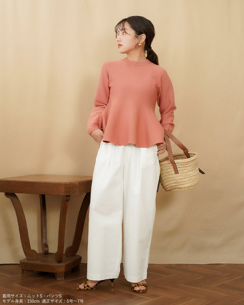 画像をギャラリービューアに読み込む, ペプラムフォルムニット【635】