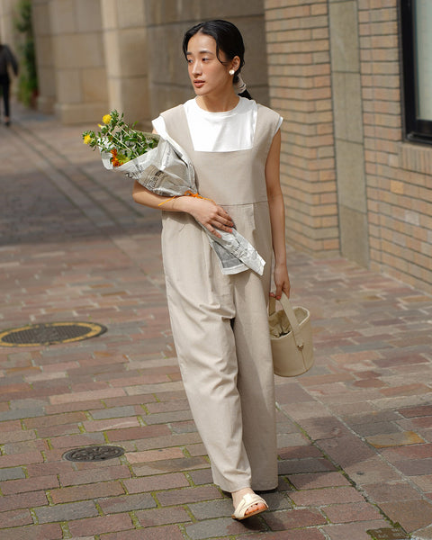 画像をギャラリービューアに読み込む, コットンリネンオールインワン【674】