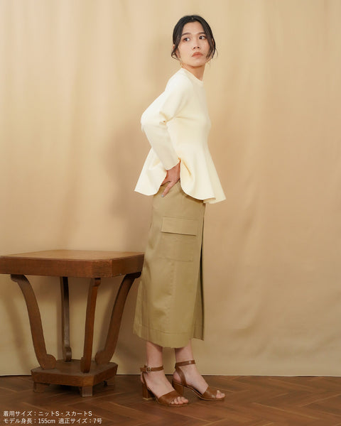 画像をギャラリービューアに読み込む, ペプラムフォルムニット【635】